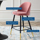 Modway Cordial Performance Velvet Counter Stools - Set of 2 FredCo