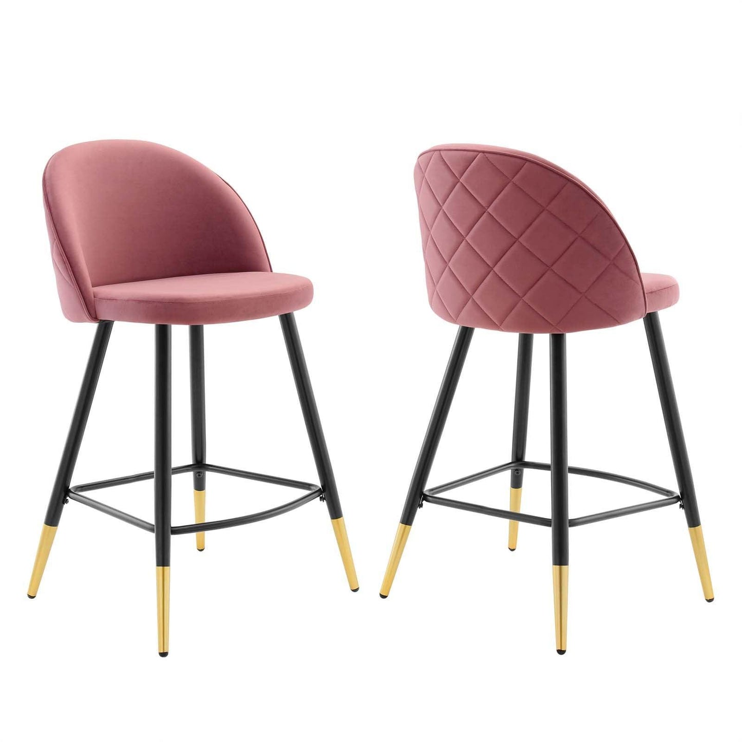 Modway Cordial Performance Velvet Counter Stools - Set of 2 FredCo