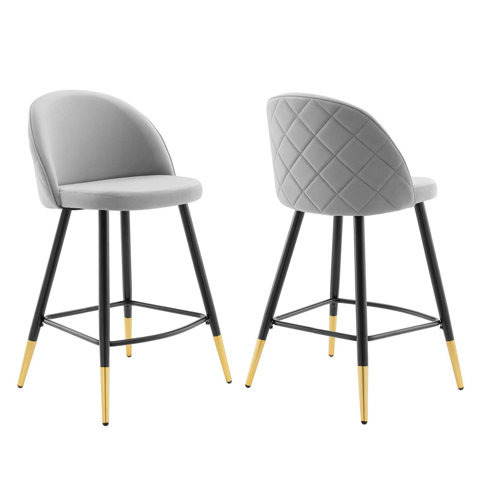 Modway Cordial Performance Velvet Counter Stools - Set of 2 FredCo