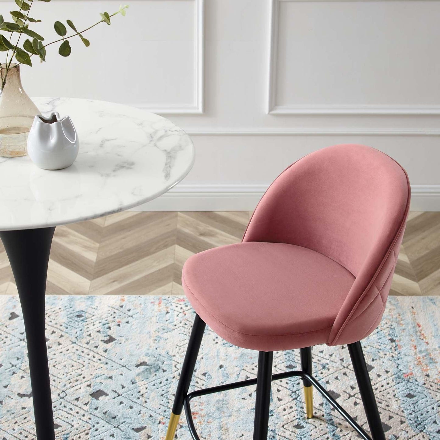 Modway Cordial Performance Velvet Counter Stools - Set of 2 FredCo