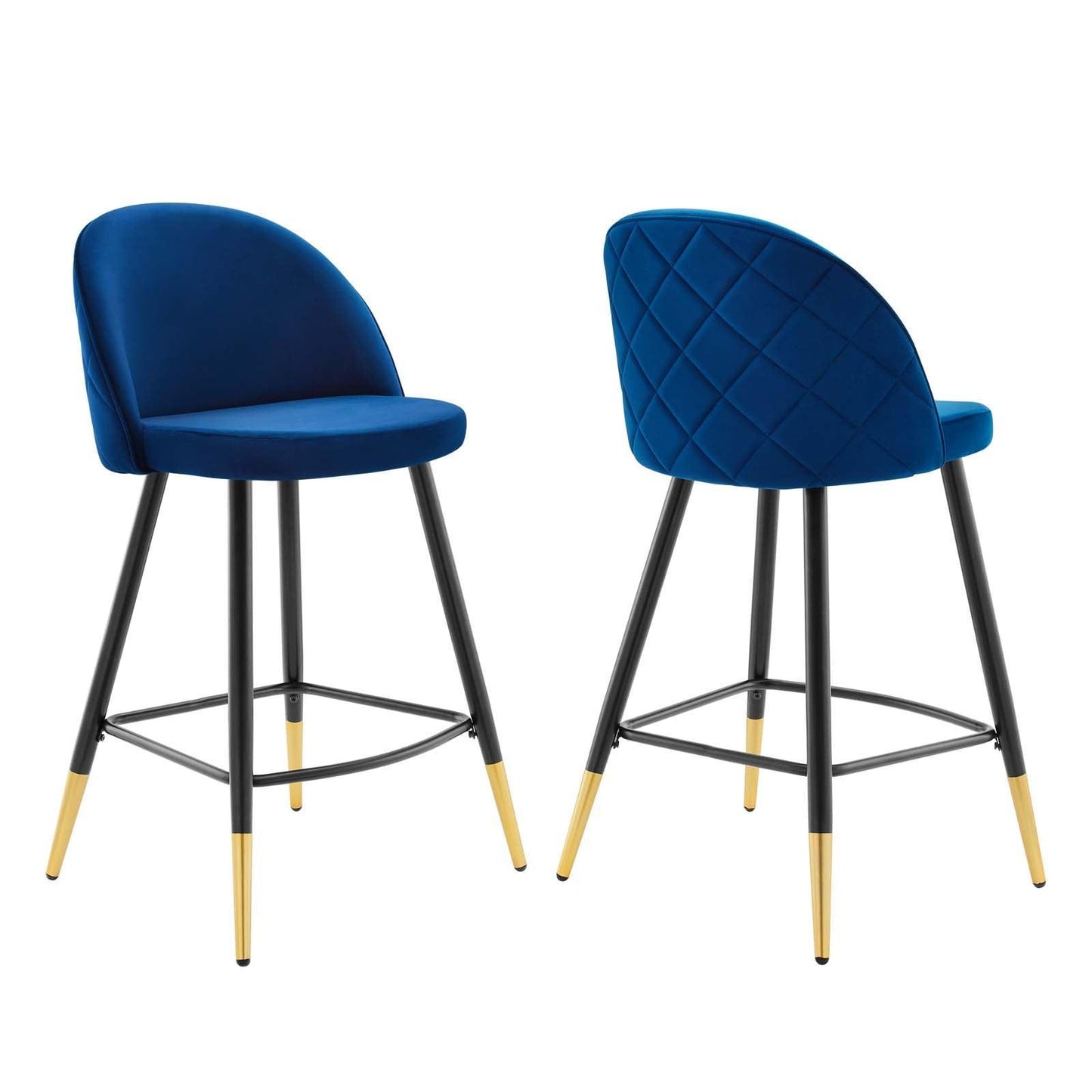 Modway Cordial Performance Velvet Counter Stools - Set of 2 FredCo