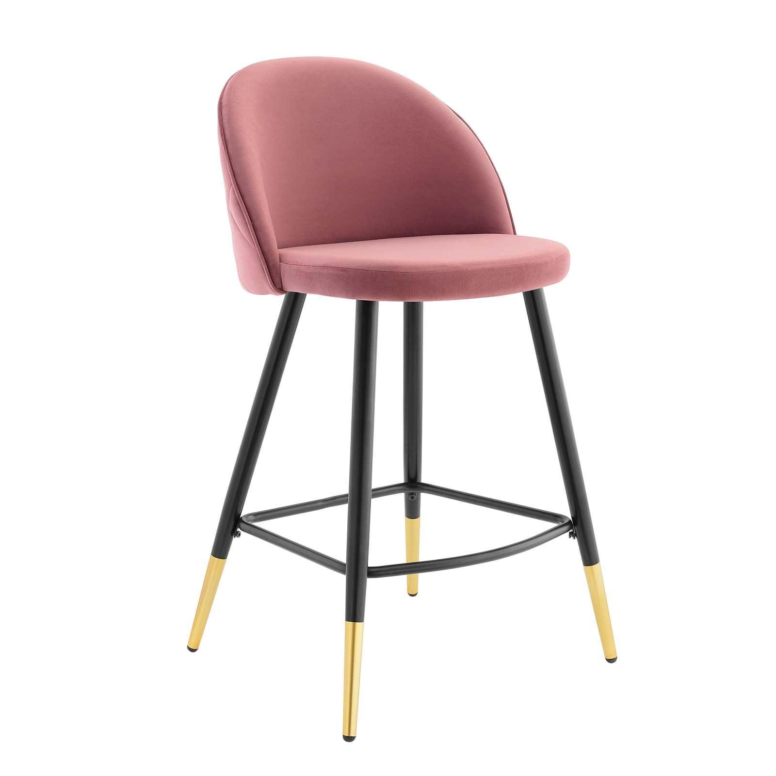Modway Cordial Performance Velvet Counter Stools - Set of 2 FredCo