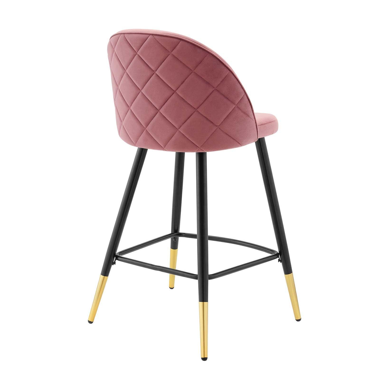 Modway Cordial Performance Velvet Counter Stools - Set of 2 FredCo