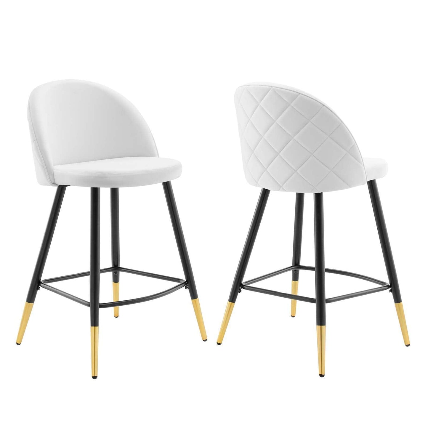 Modway Cordial Performance Velvet Counter Stools - Set of 2 FredCo