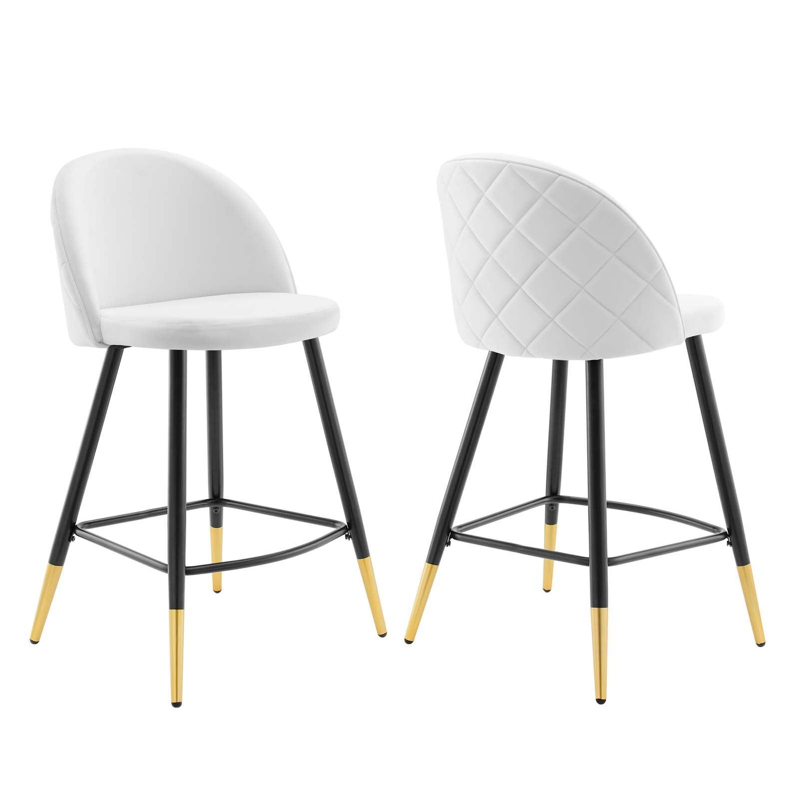 Modway Cordial Performance Velvet Counter Stools - Set of 2 FredCo
