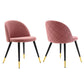 Modway Cordial Performance Velvet Dining Chairs - Set of 2 FredCo