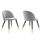 Modway Cordial Performance Velvet Dining Chairs - Set of 2 FredCo