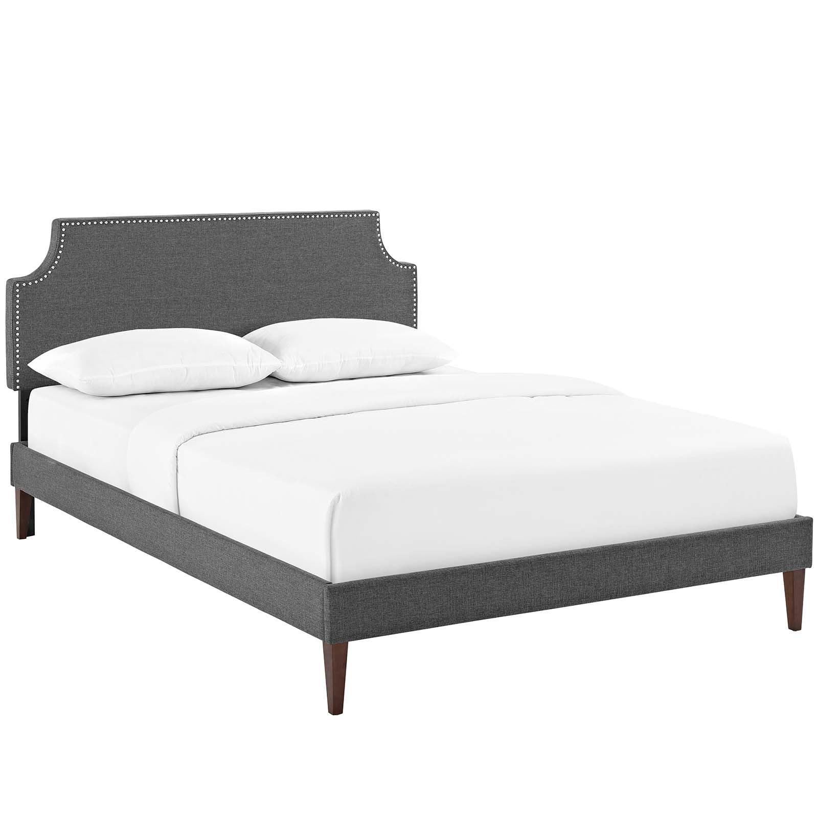 Modway Corene Full Fabric Platform Bed with Squared Tapered Legs FredCo