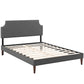 Modway Corene Full Fabric Platform Bed with Squared Tapered Legs FredCo