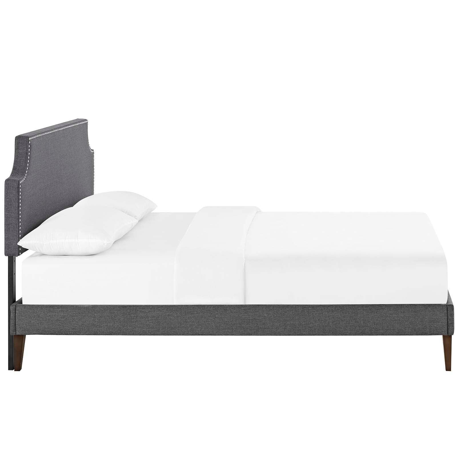 Modway Corene Full Fabric Platform Bed with Squared Tapered Legs FredCo