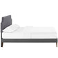Modway Corene Full Fabric Platform Bed with Squared Tapered Legs FredCo