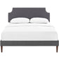 Modway Corene Full Fabric Platform Bed with Squared Tapered Legs FredCo
