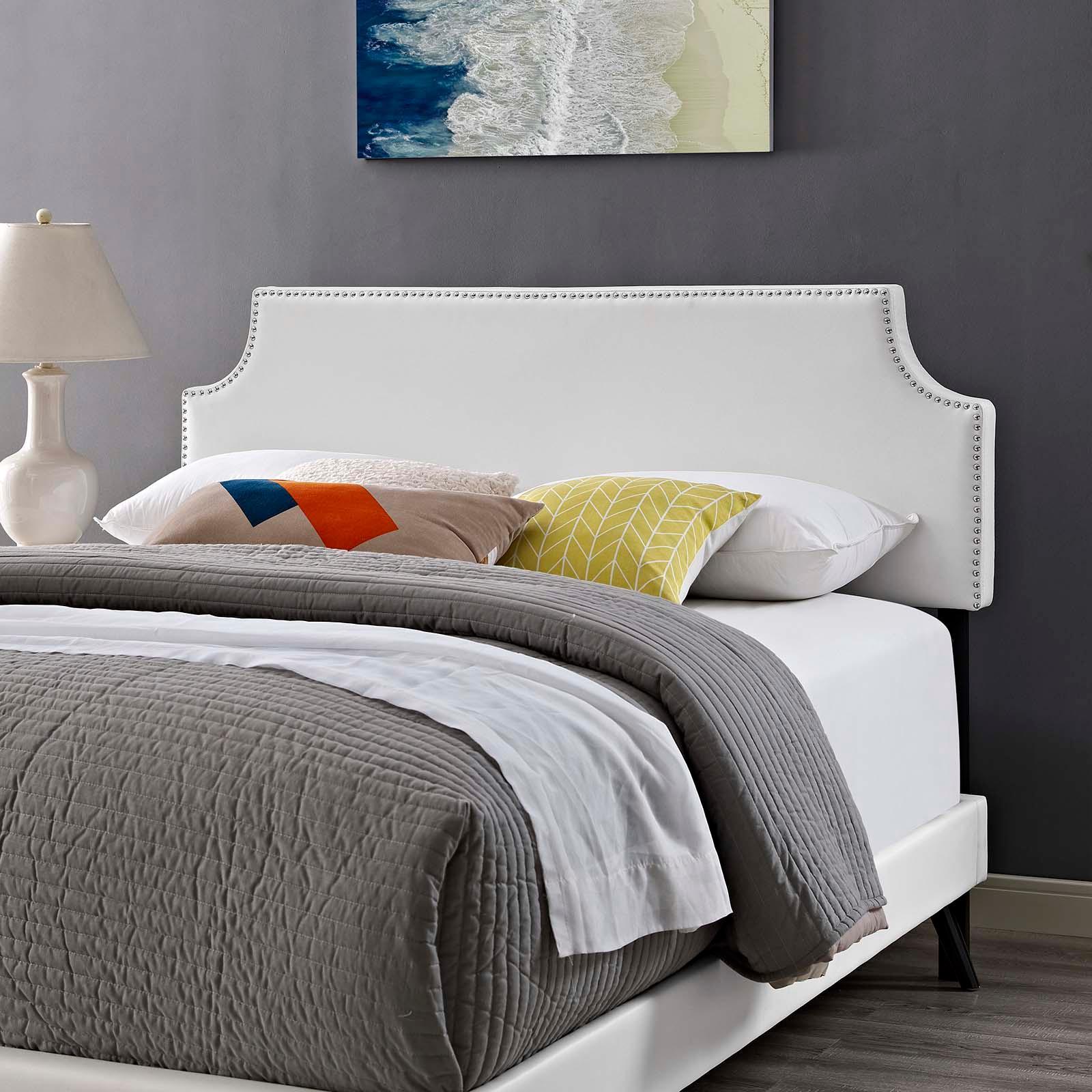 Modway Corene Full Vinyl Platform Bed with Round Splayed Legs FredCo