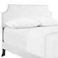 Modway Corene Full Vinyl Platform Bed with Round Splayed Legs FredCo