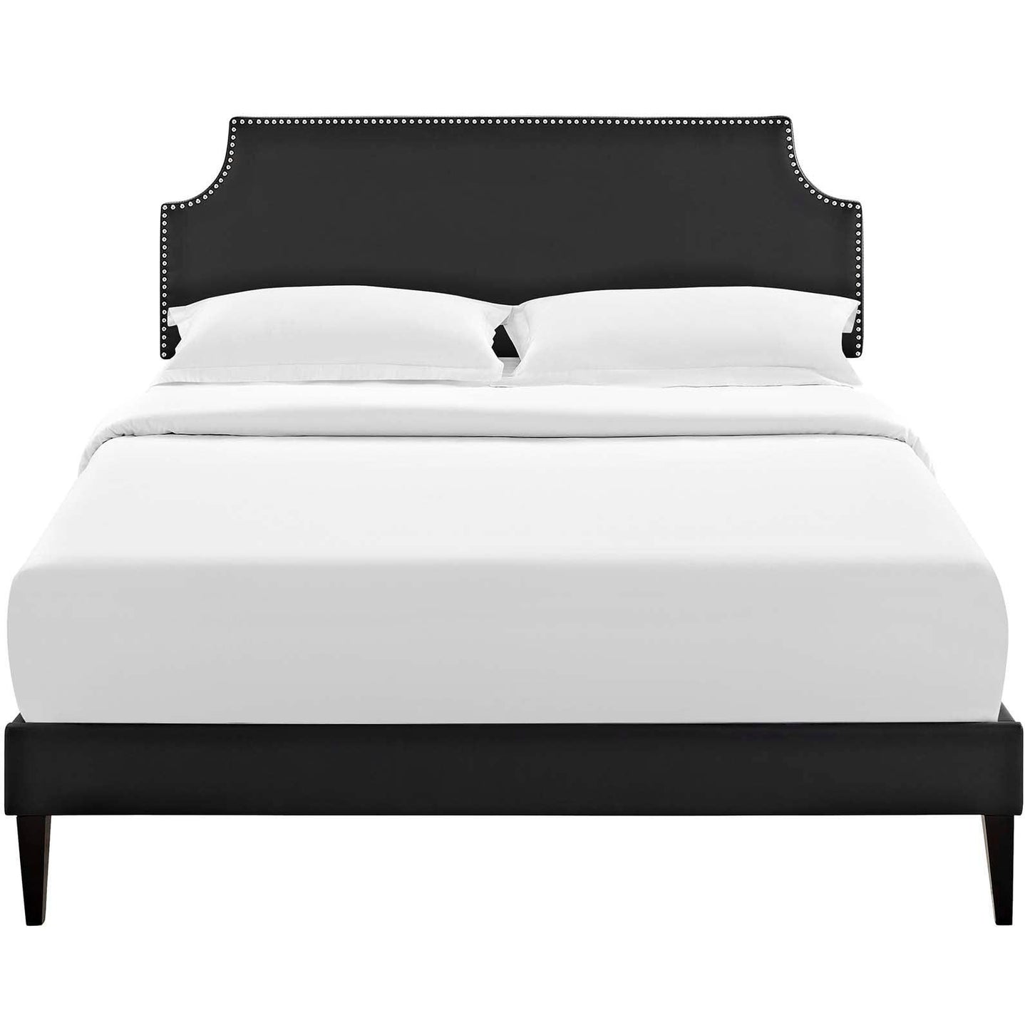 Modway Corene Full Vinyl Platform Bed with Squared Tapered Legs FredCo