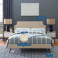 Modway Corene Queen Fabric Platform Bed with Round Splayed Legs FredCo