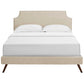 Modway Corene Queen Fabric Platform Bed with Round Splayed Legs FredCo