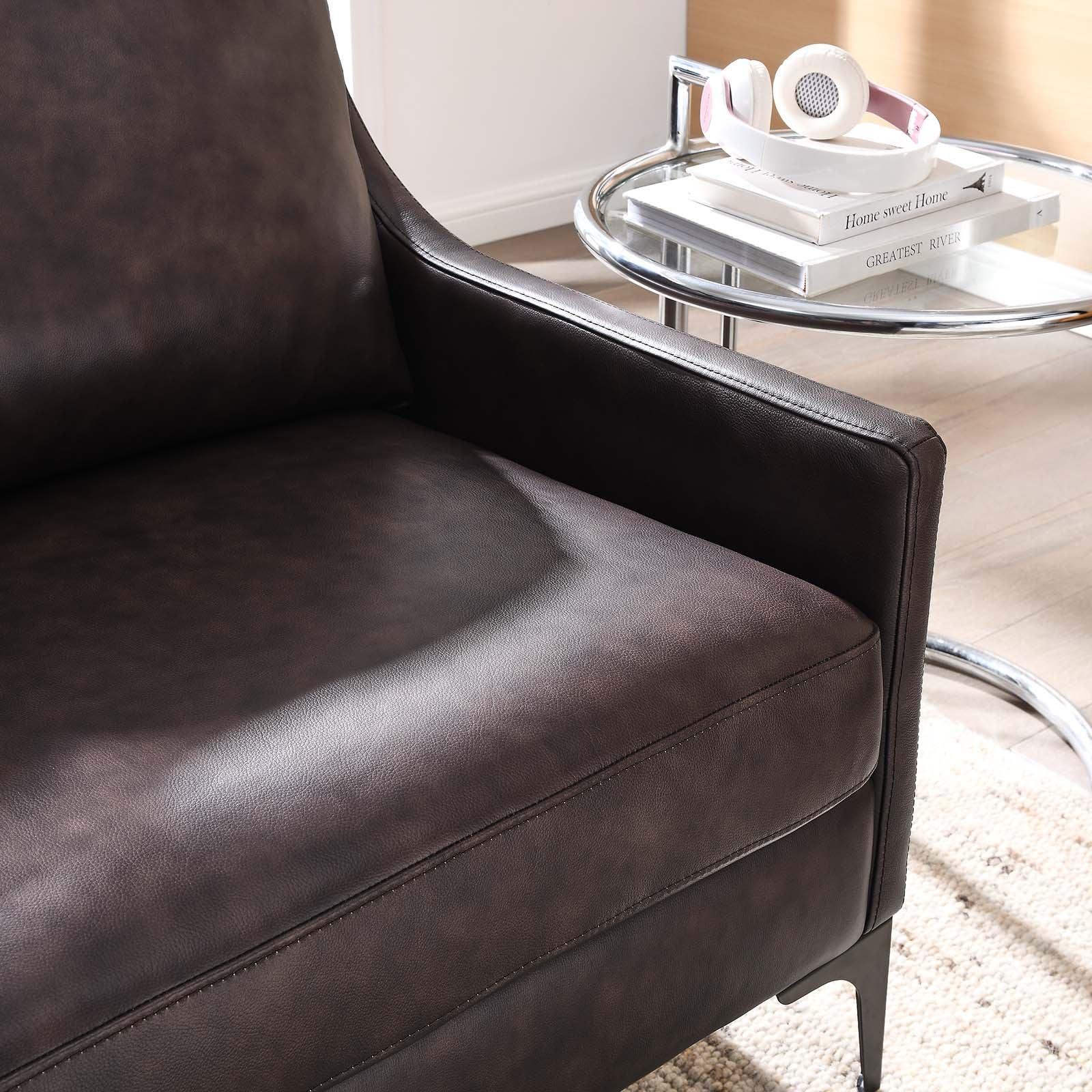 Modway Corland Leather Loveseat FredCo