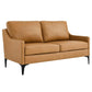 Modway Corland Leather Loveseat FredCo