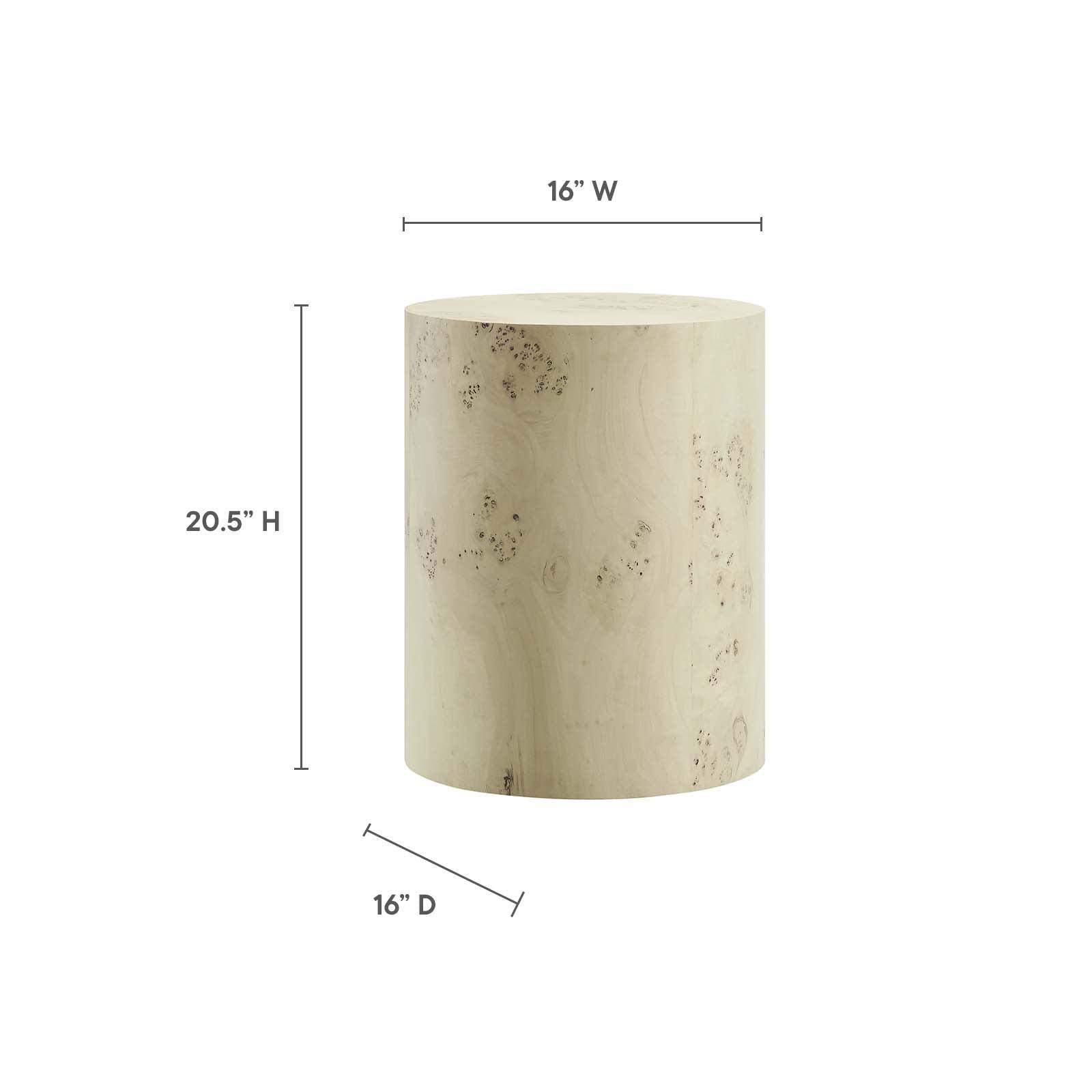 Modway Cosmos 16" Round Burl Wood Side Table, EEI-6271 FredCo