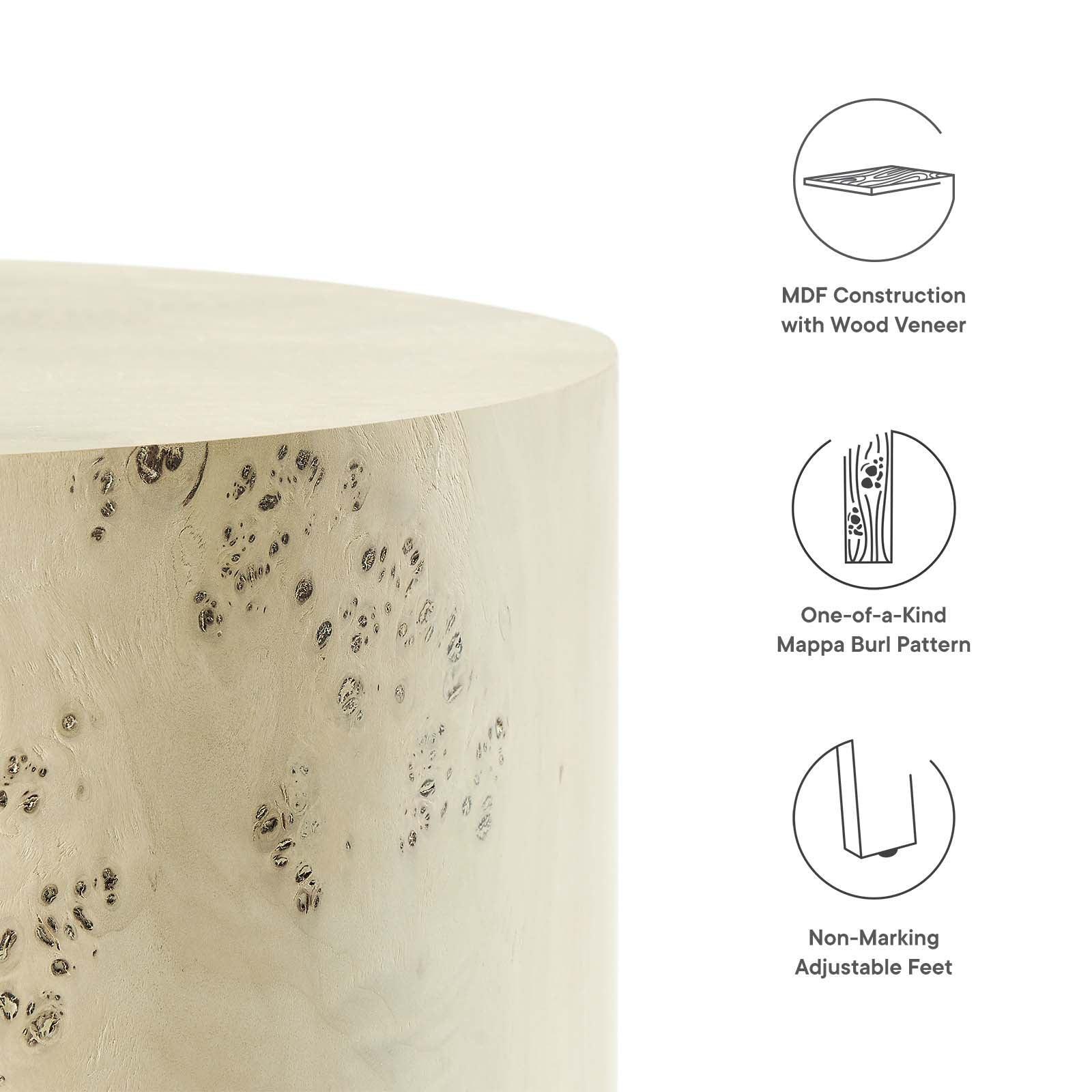 Modway Cosmos 16" Round Burl Wood Side Table, EEI-6271 FredCo