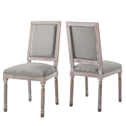 Modway Court Dining Side Chair Upholstered Fabric Set of 2 FredCo