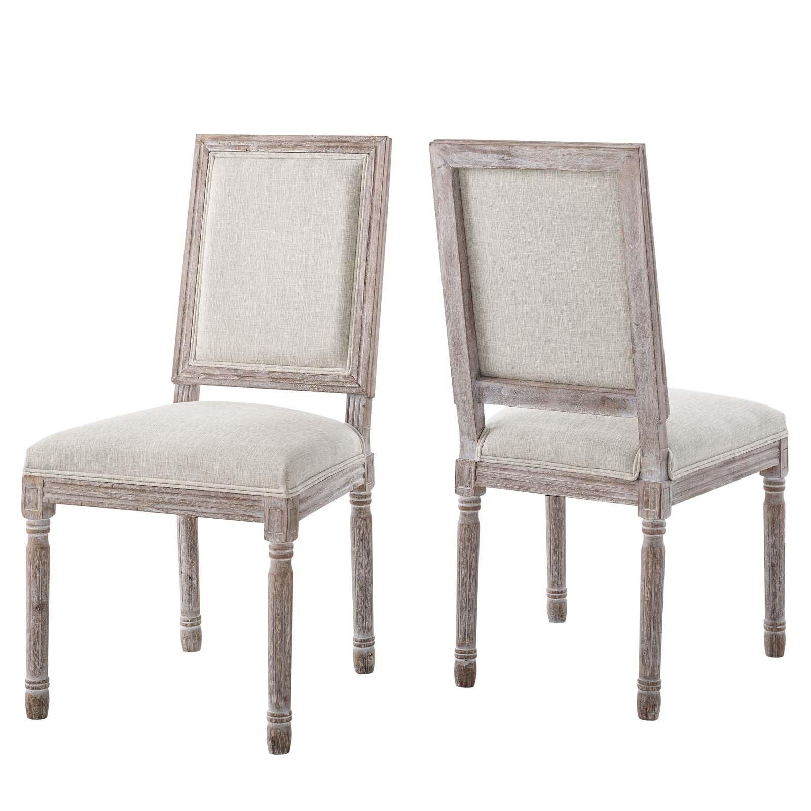 Modway Court Dining Side Chair Upholstered Fabric Set of 2 FredCo
