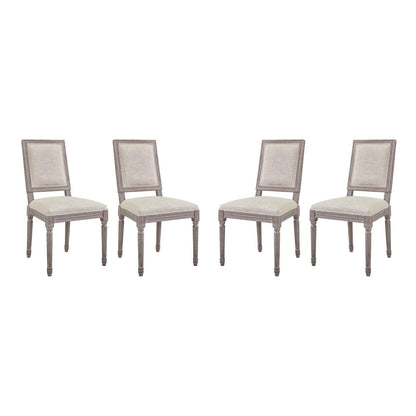 Modway Court Dining Side Chair Upholstered Fabric Set of 4 FredCo