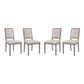 Modway Court Dining Side Chair Upholstered Fabric Set of 4 FredCo