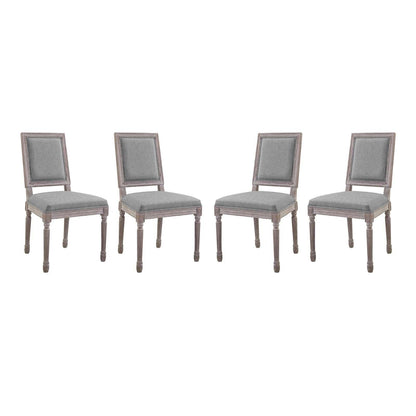 Modway Court Dining Side Chair Upholstered Fabric Set of 4 FredCo