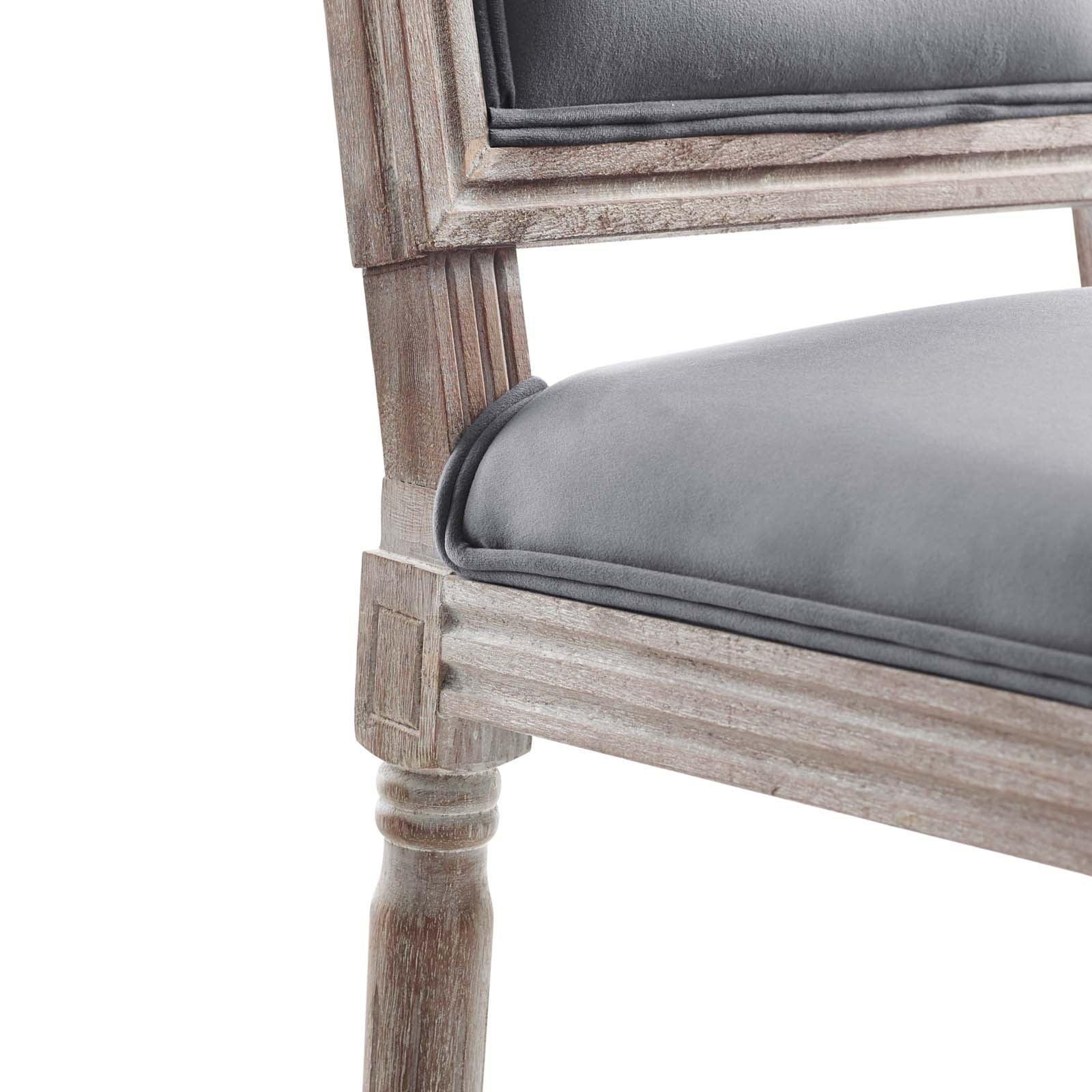 Modway Court French Vintage Performance Velvet Dining Side Chair FredCo