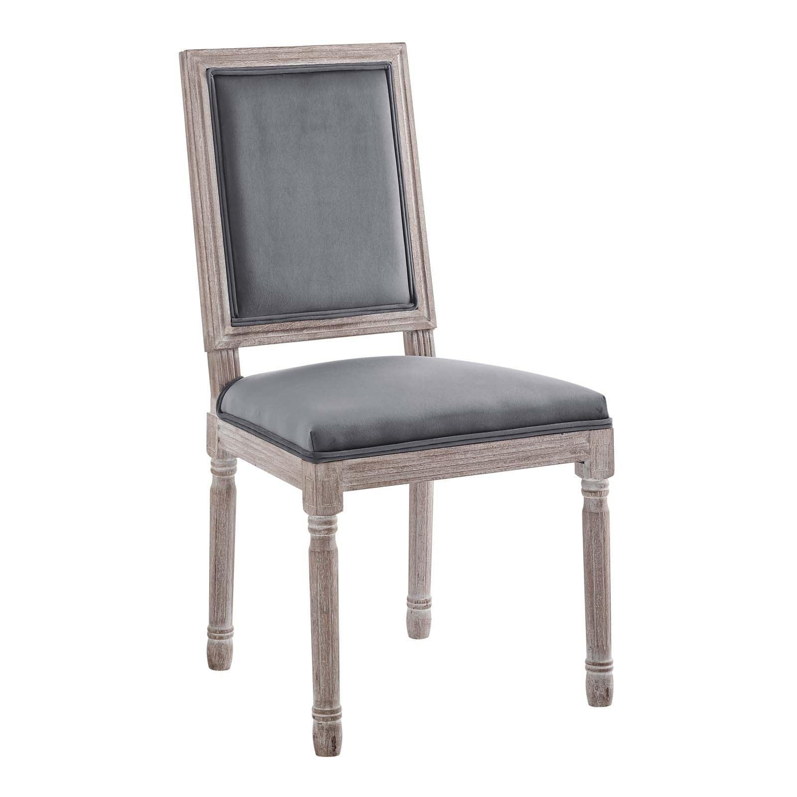 Modway Court French Vintage Performance Velvet Dining Side Chair FredCo