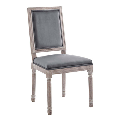 Modway Court French Vintage Performance Velvet Dining Side Chair FredCo