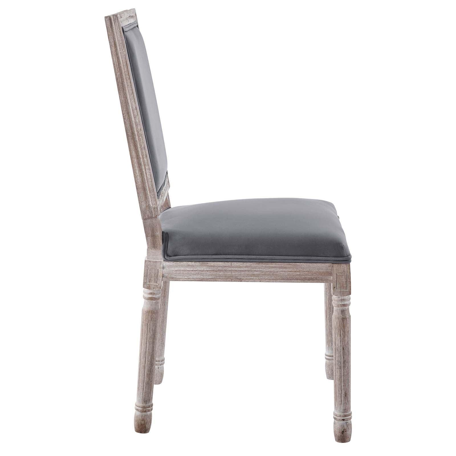 Modway Court French Vintage Performance Velvet Dining Side Chair FredCo