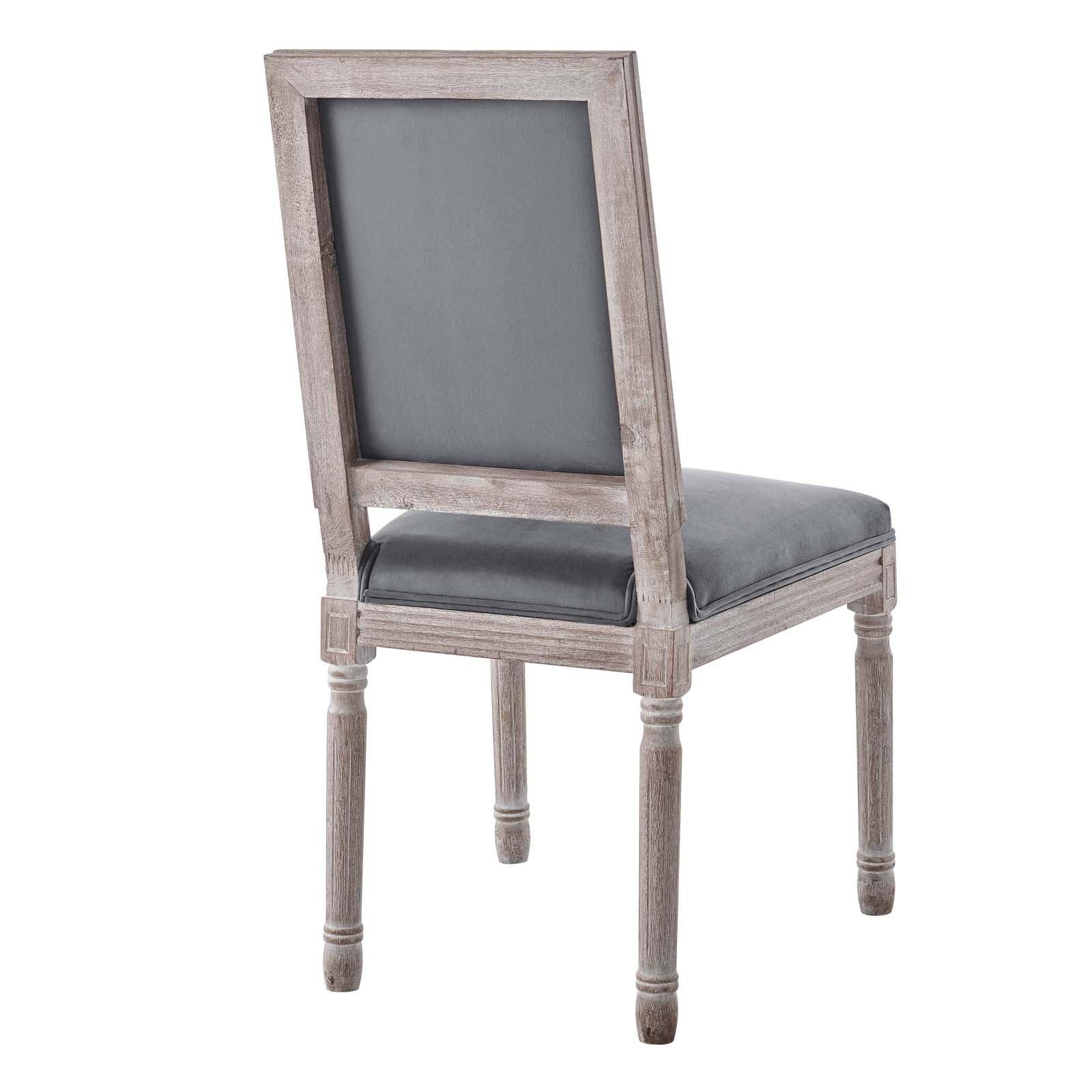 Modway Court French Vintage Performance Velvet Dining Side Chair FredCo