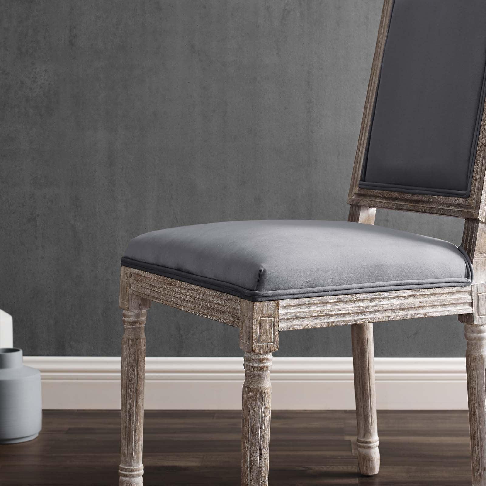 Modway Court French Vintage Performance Velvet Dining Side Chair FredCo