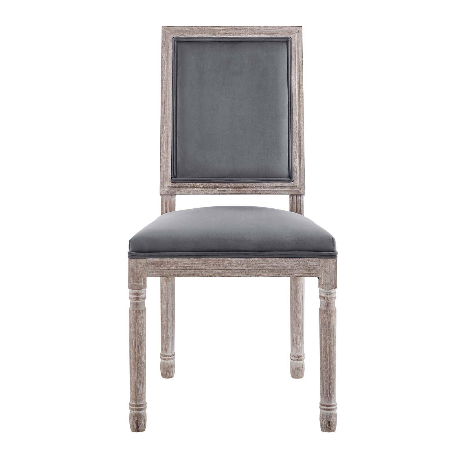Modway Court French Vintage Performance Velvet Dining Side Chair FredCo