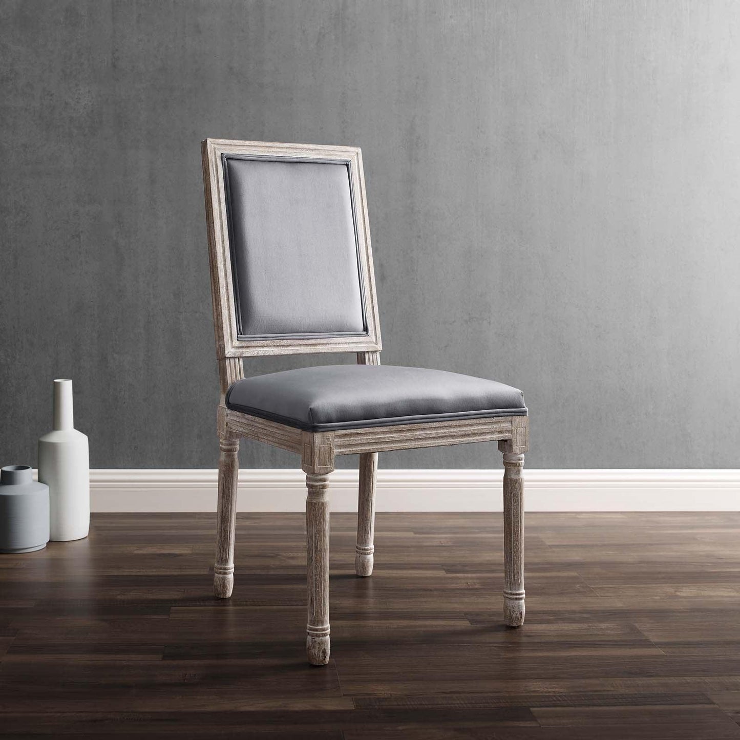 Modway Court French Vintage Performance Velvet Dining Side Chair FredCo