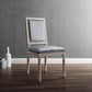 Modway Court French Vintage Performance Velvet Dining Side Chair FredCo