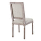 Modway Court Vintage French Upholstered Fabric Dining Side Chair FredCo