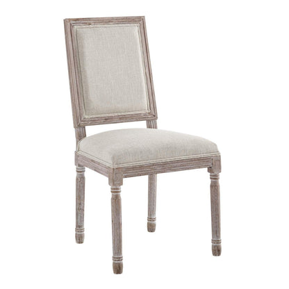 Modway Court Vintage French Upholstered Fabric Dining Side Chair FredCo