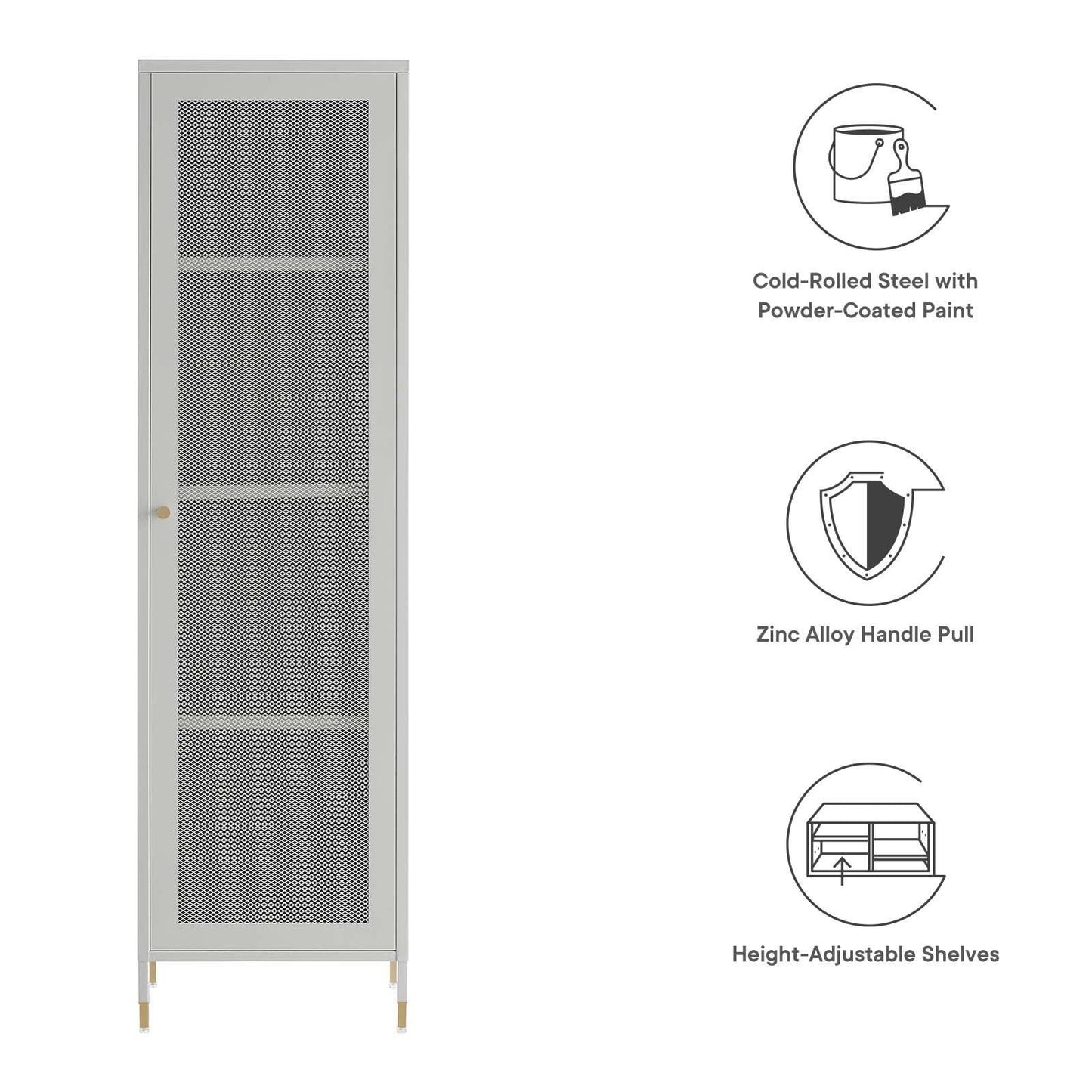 Modway Covelo Tall Storage Cabinet EEI-6210-LGR FredCo