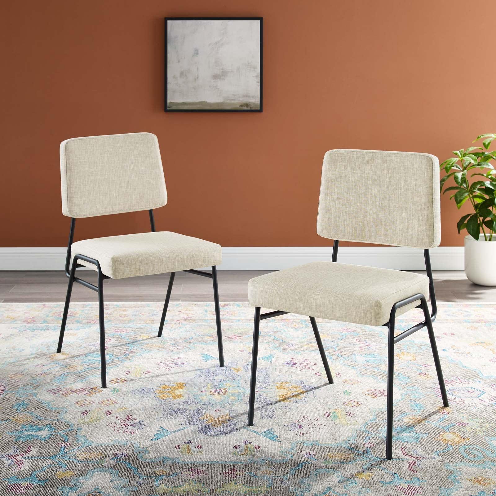 Modway Craft Dining Side Chair Upholstered Fabric Set of 2 FredCo