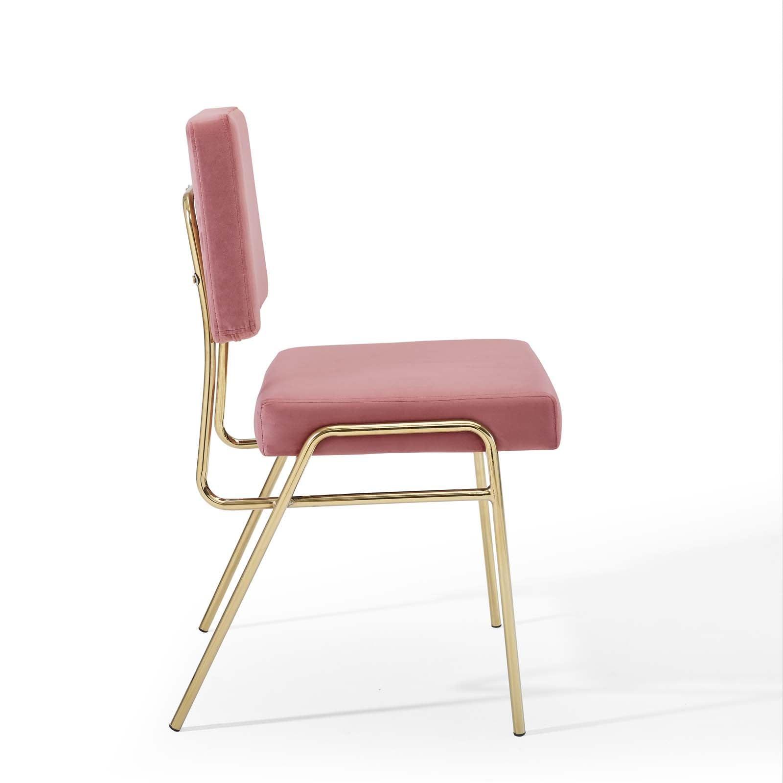 Modway Craft Performance Velvet Dining Side Chair FredCo