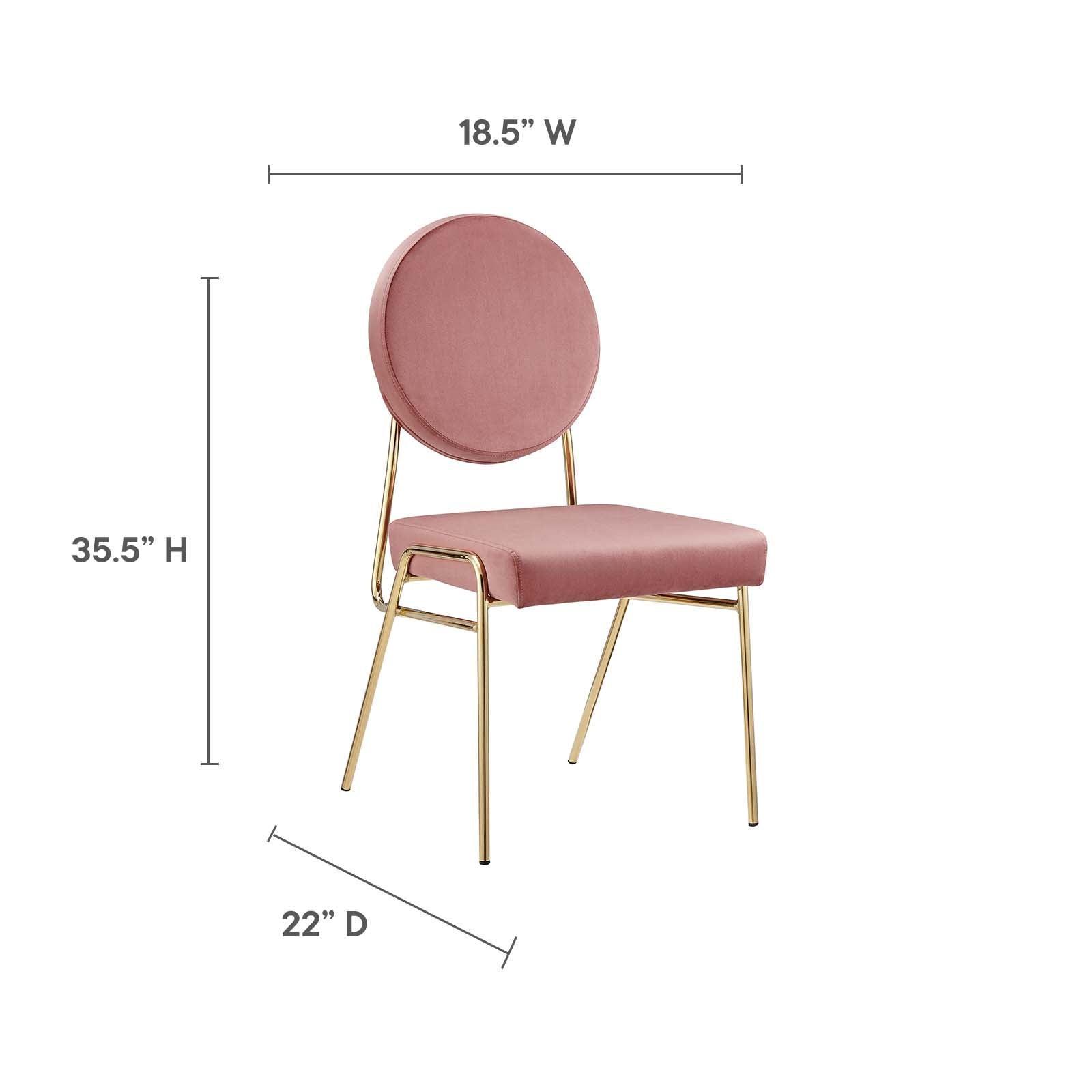 Modway Craft Performance Velvet Dining Side Chairs - Set of 2 FredCo