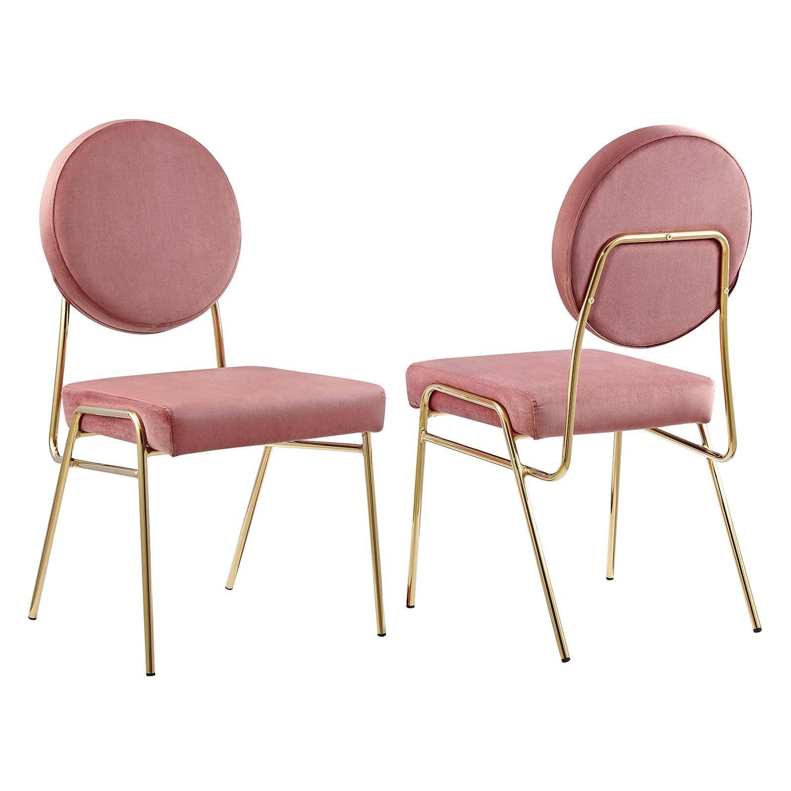 Modway Craft Performance Velvet Dining Side Chairs - Set of 2 FredCo