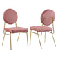 Modway Craft Performance Velvet Dining Side Chairs - Set of 2 FredCo
