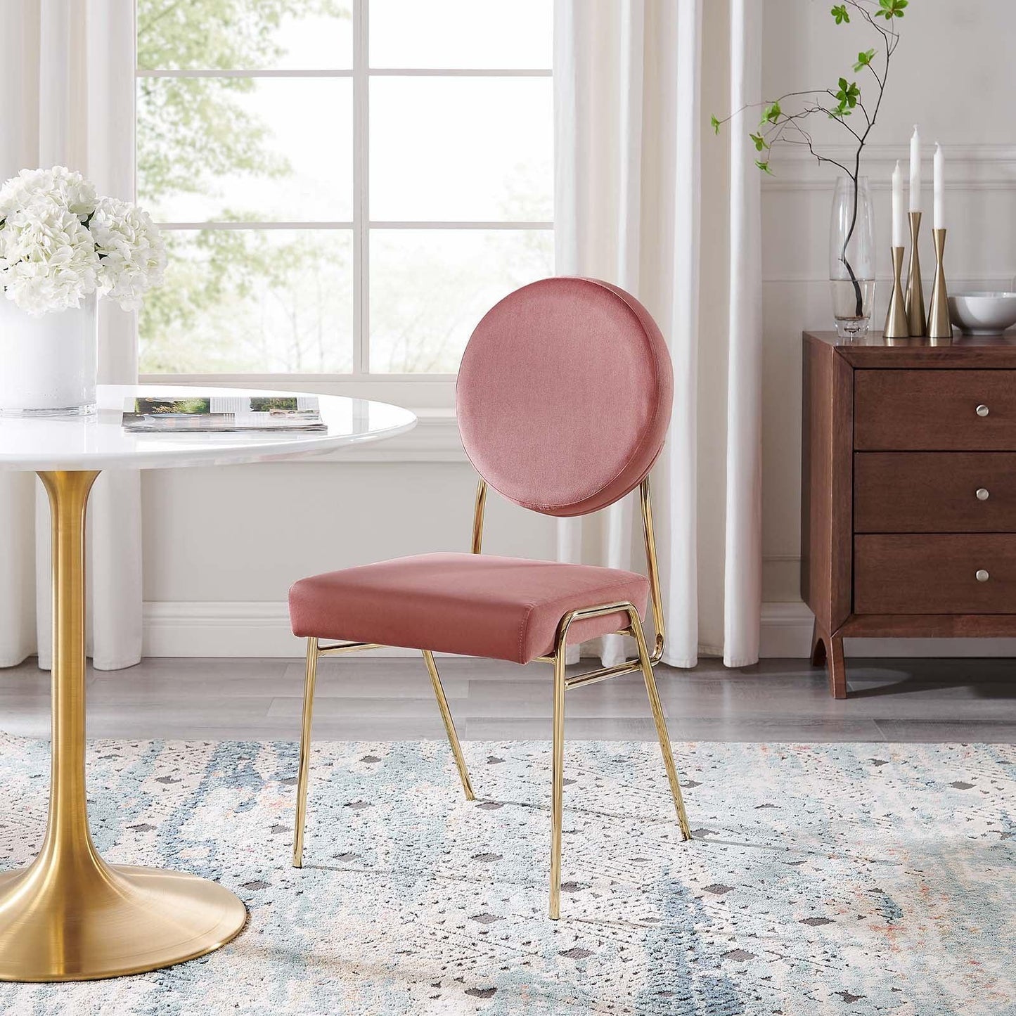 Modway Craft Performance Velvet Dining Side Chairs - Set of 2 FredCo