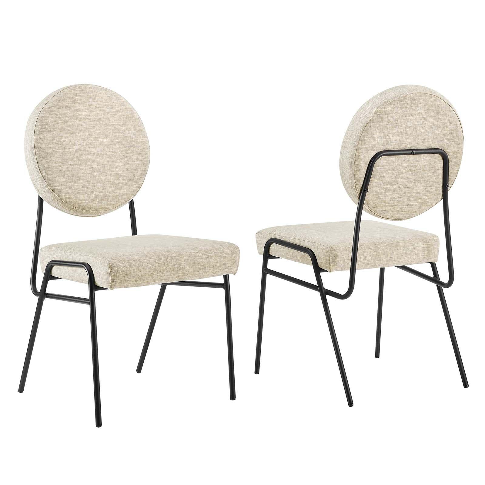 Modway Craft Upholstered Fabric Dining Side Chairs - Set of 2 FredCo