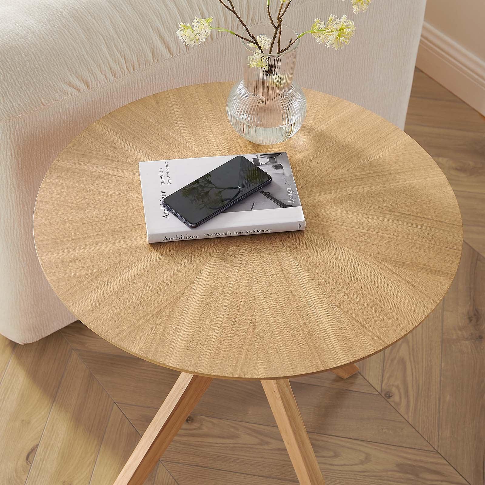 Modway Crossroads 24” Round Wood Side Table, EEI-6558 FredCo